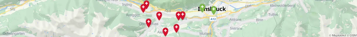 Kartenansicht für Apotheken-Notdienste in der Nähe von Grinzens (Innsbruck  (Land), Tirol)